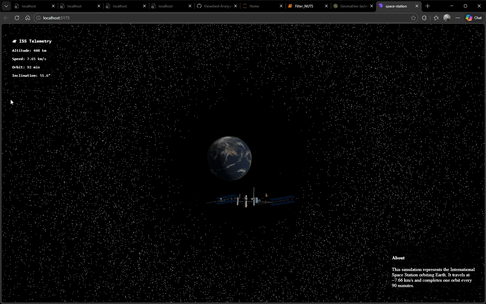 3D Space Station Simulation